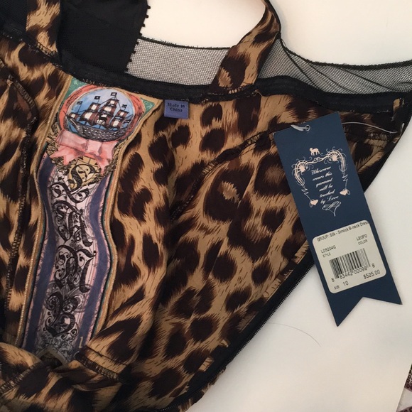 Stunning L.A.M.B. leopard print dress size 10 - Picture 7 of 8